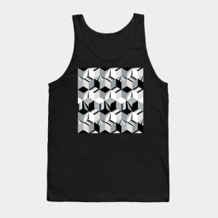 Retro Black and White Cubes Tank Top